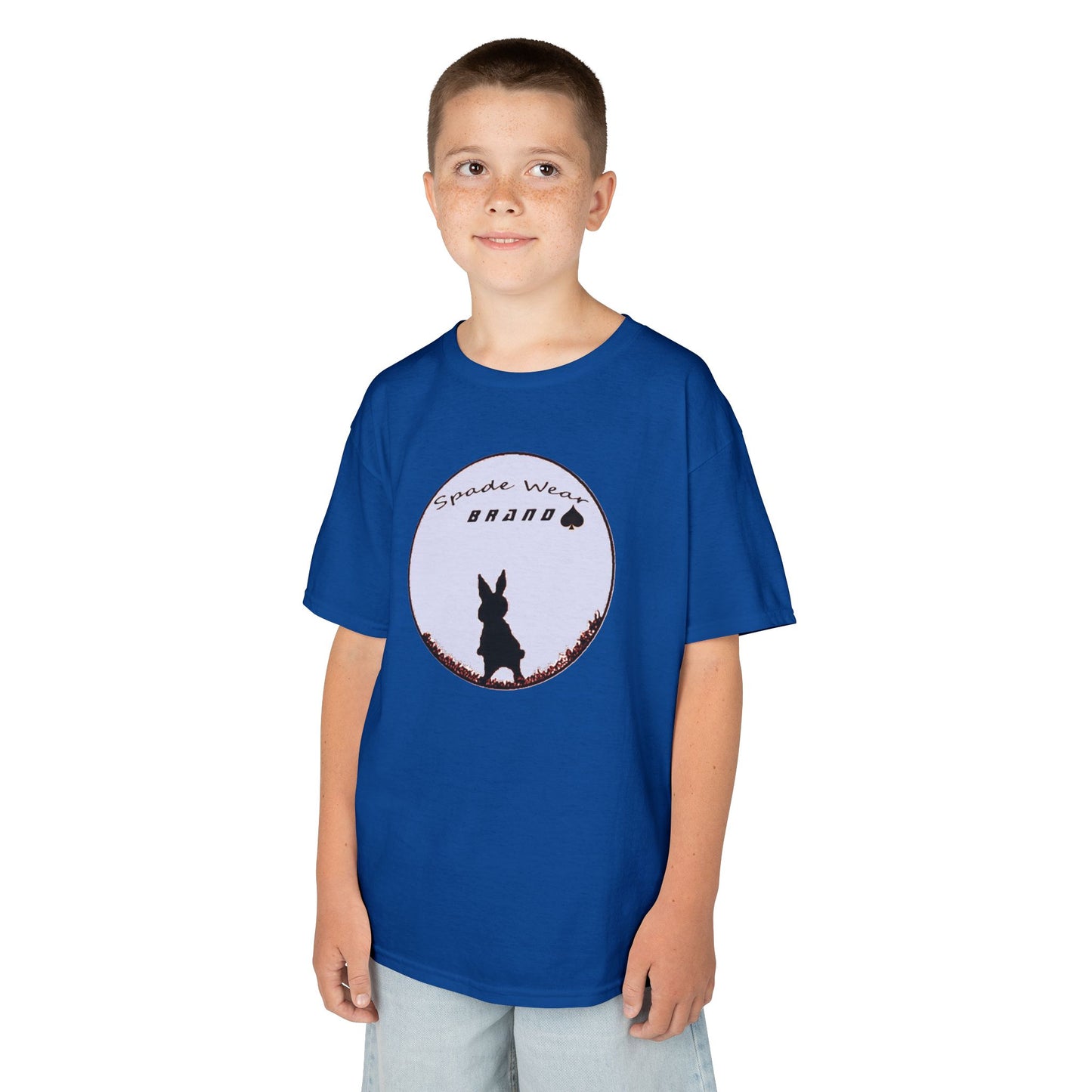 Kids Rabbit Silhouette v2 Tee for Boys and Girls...Animal Lover Gift, Spring Birthday, Kids Fashion Tee