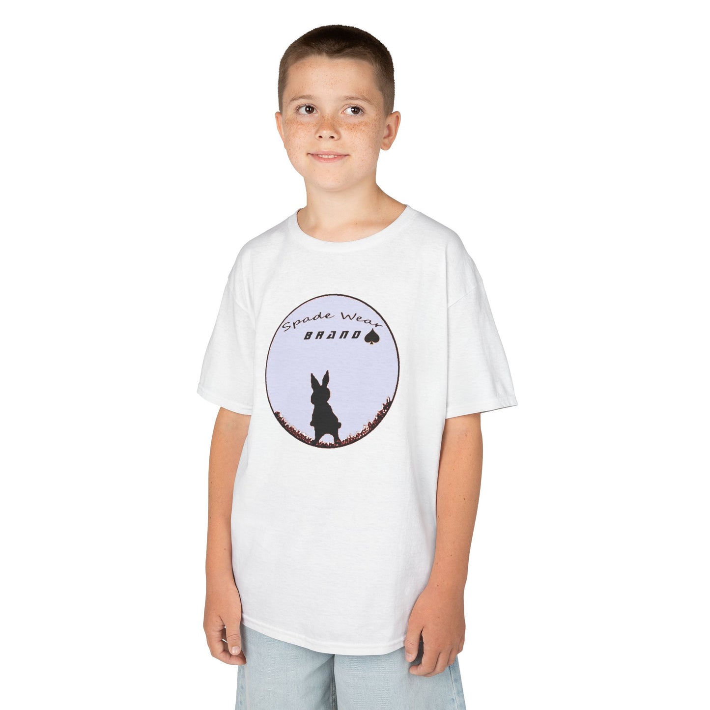 Kids Rabbit Silhouette v2 Tee for Boys and Girls...Animal Lover Gift, Spring Birthday, Kids Fashion Tee