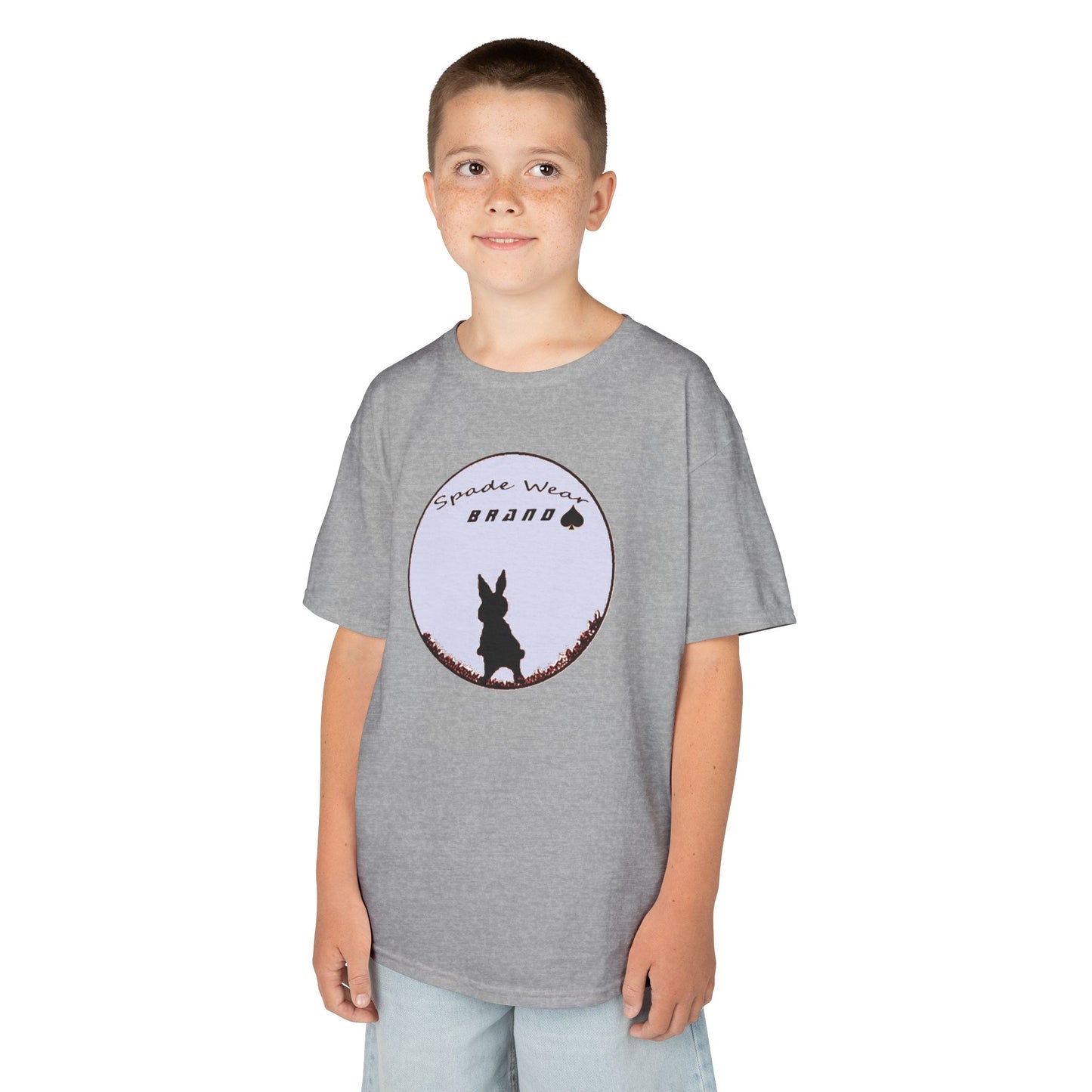 Kids Rabbit Silhouette v2 Tee for Boys and Girls...Animal Lover Gift, Spring Birthday, Kids Fashion Tee