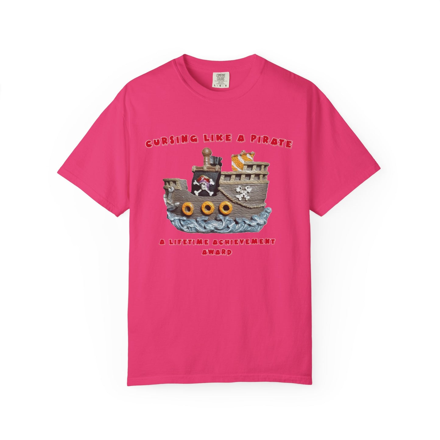 Cursing Like a Pirate Graphic T-Shirt - Unisex Garment-Dyed Tee for Nautical Fun