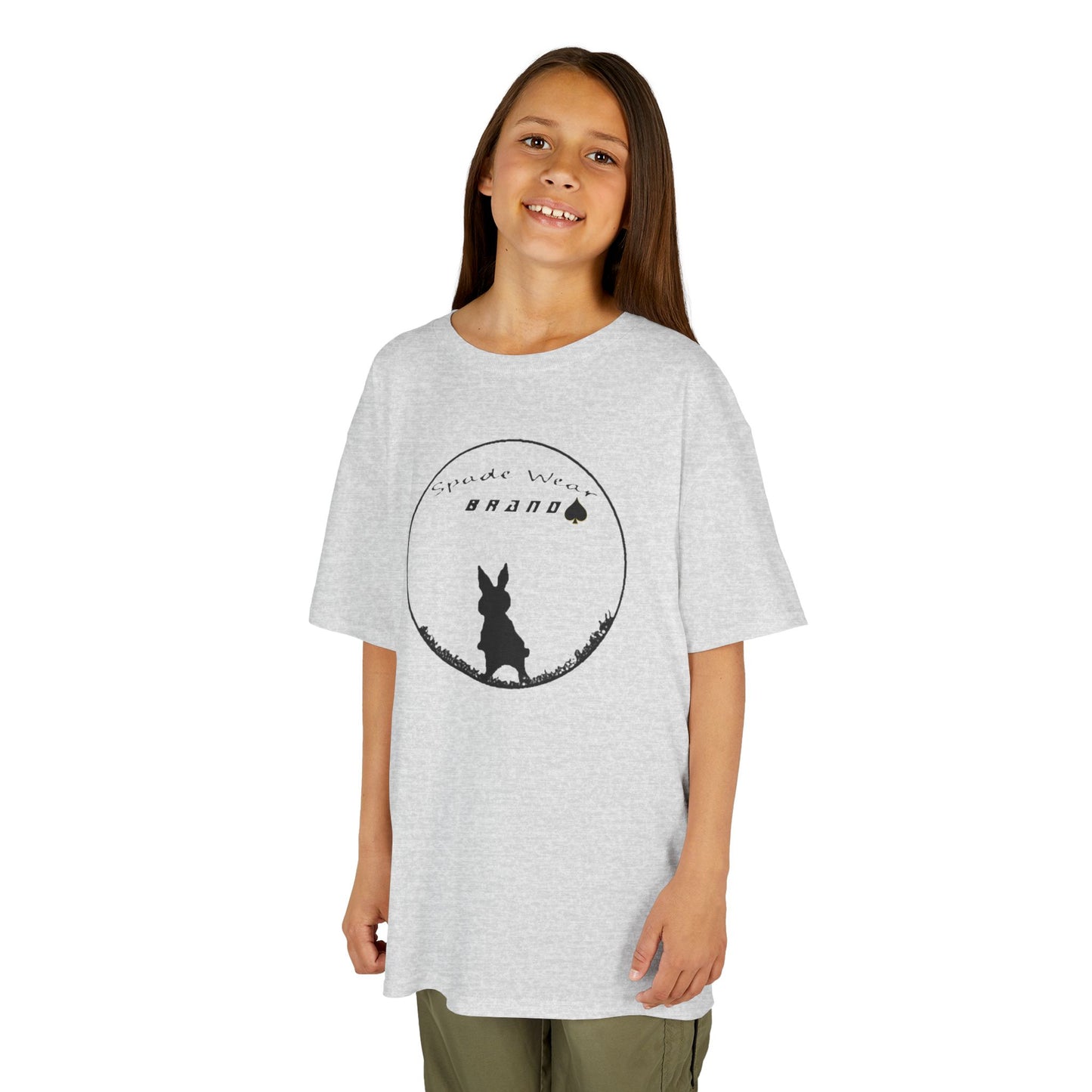 Kids Rabbit Silhouette Tee for Boys and Girls...Animal Lover Gift, Spring Birthday, Kids Fashion Tee