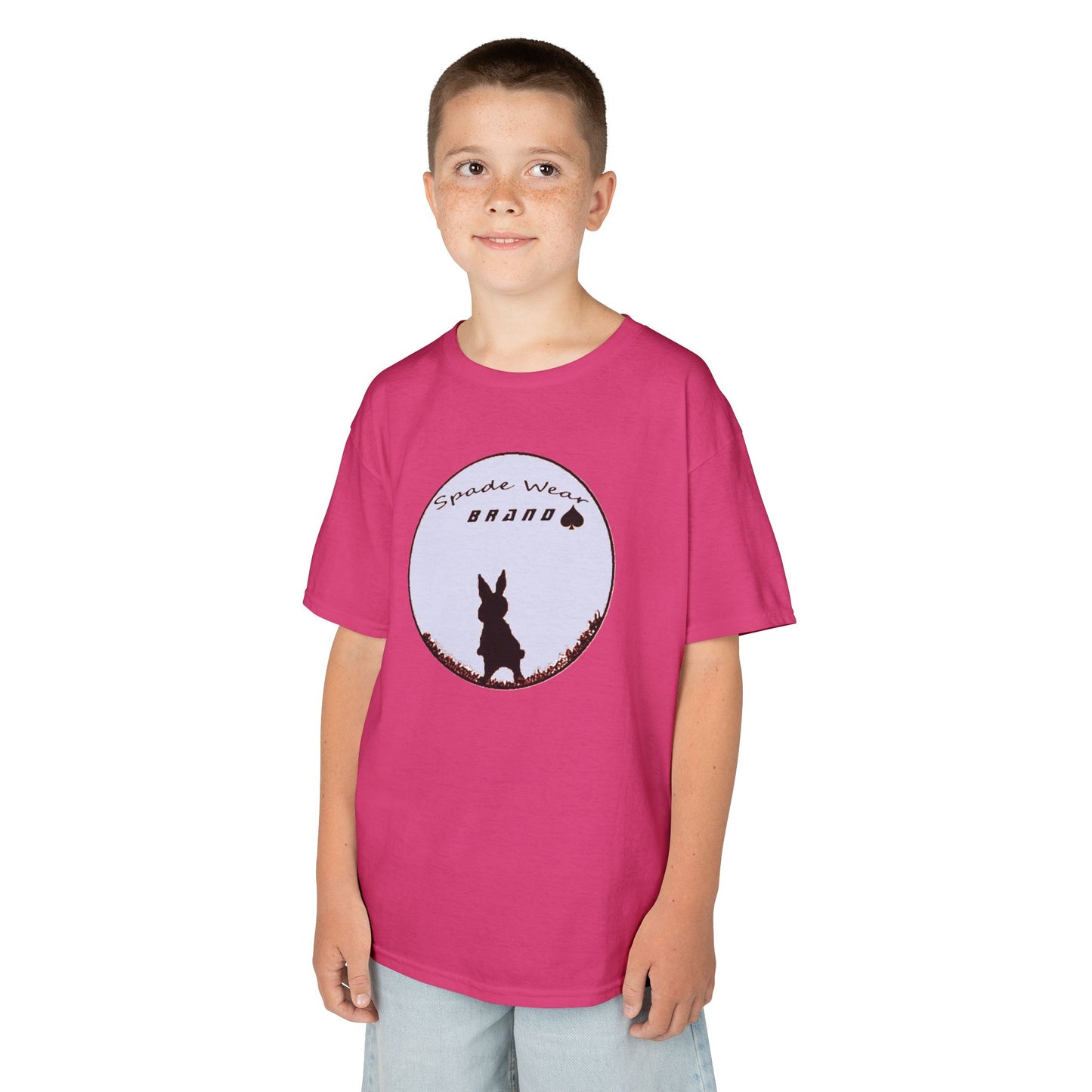 Kids Rabbit Silhouette v2 Tee for Boys and Girls...Animal Lover Gift, Spring Birthday, Kids Fashion Tee
