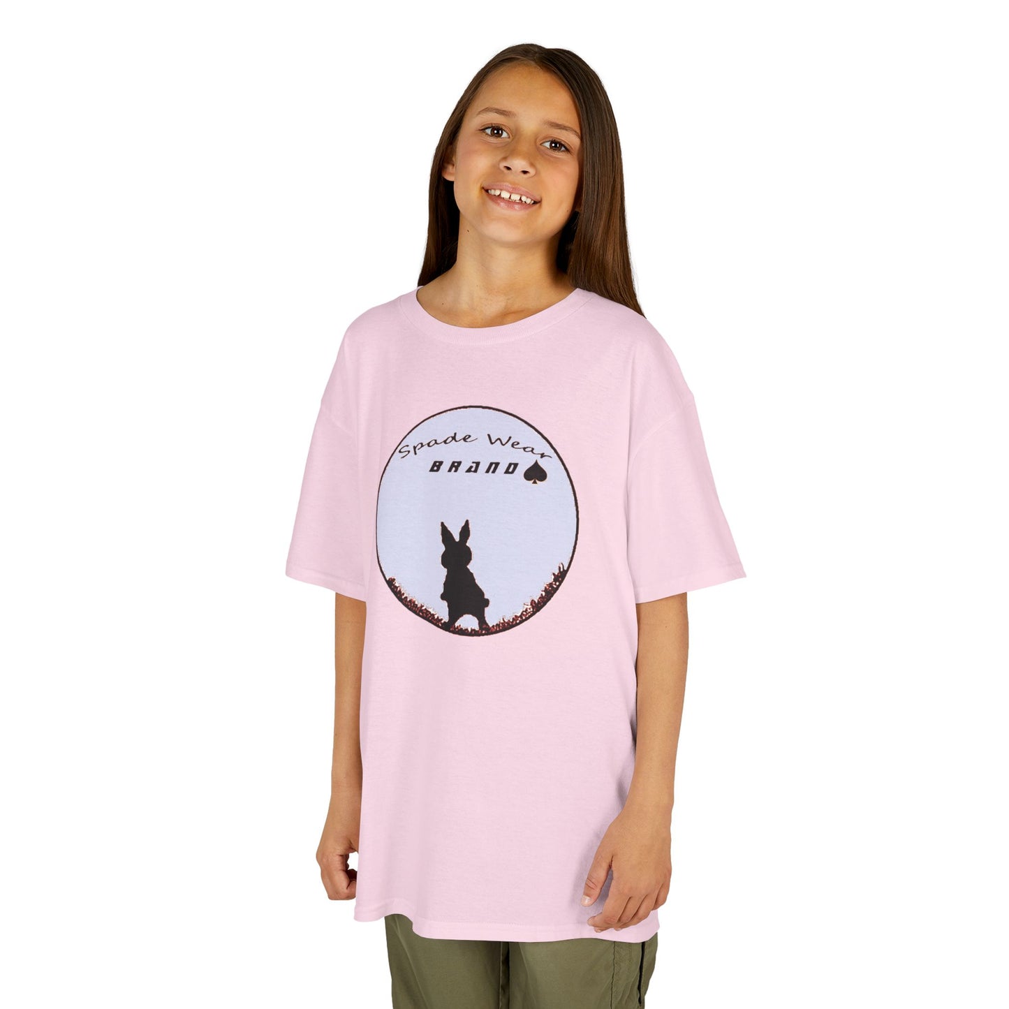 Kids Rabbit Silhouette v2 Tee for Boys and Girls...Animal Lover Gift, Spring Birthday, Kids Fashion Tee