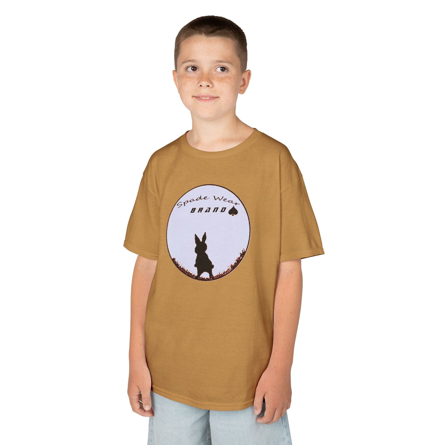 Kids Rabbit Silhouette v2 Tee for Boys and Girls...Animal Lover Gift, Spring Birthday, Kids Fashion Tee