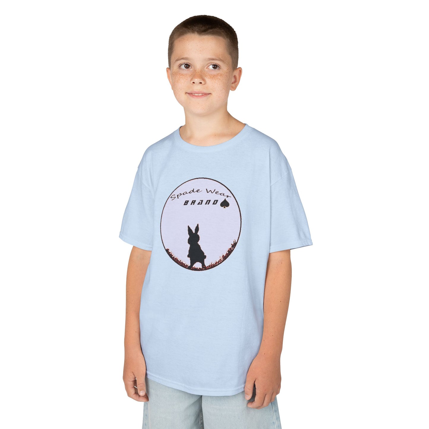 Kids Rabbit Silhouette v2 Tee for Boys and Girls...Animal Lover Gift, Spring Birthday, Kids Fashion Tee
