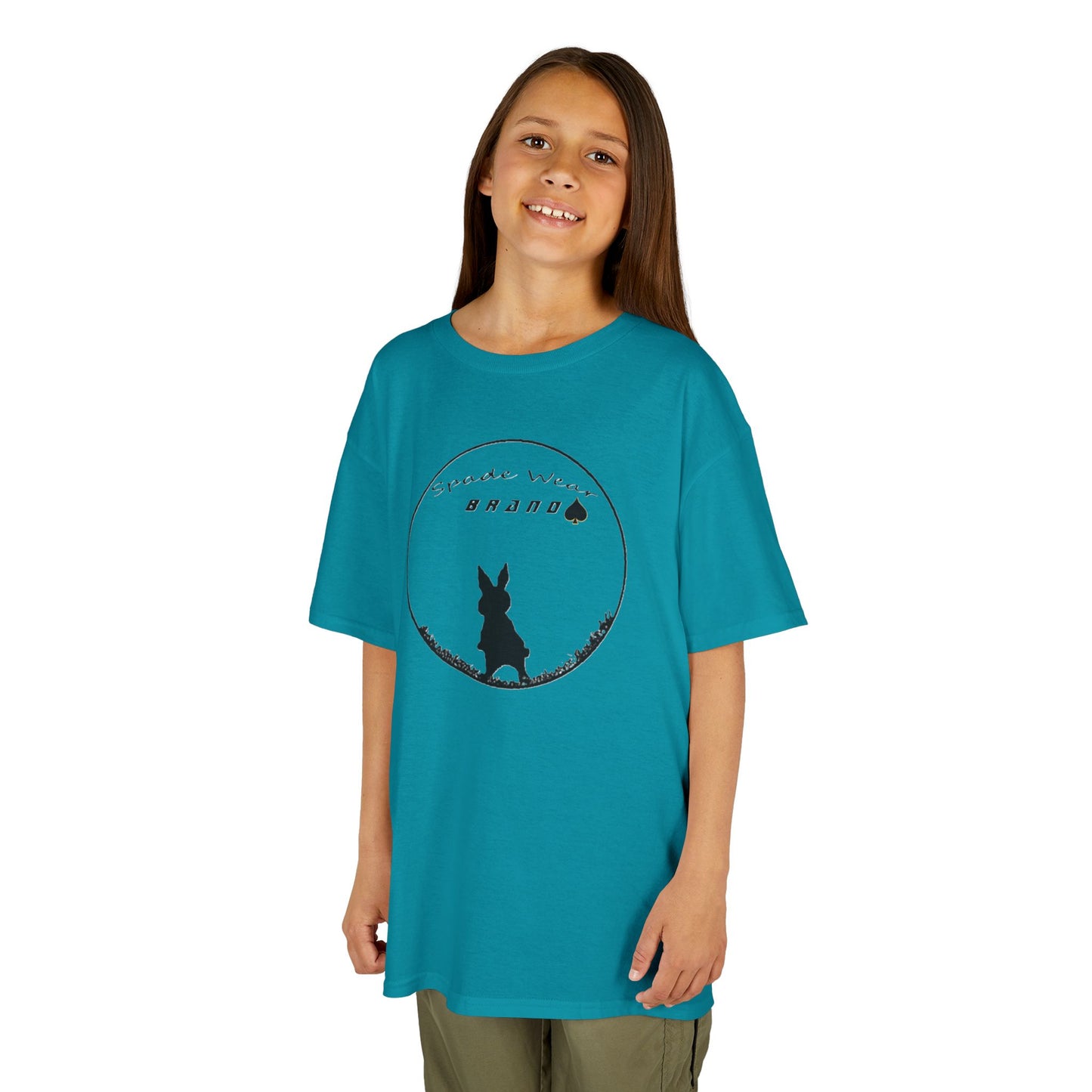 Kids Rabbit Silhouette Tee for Boys and Girls...Animal Lover Gift, Spring Birthday, Kids Fashion Tee