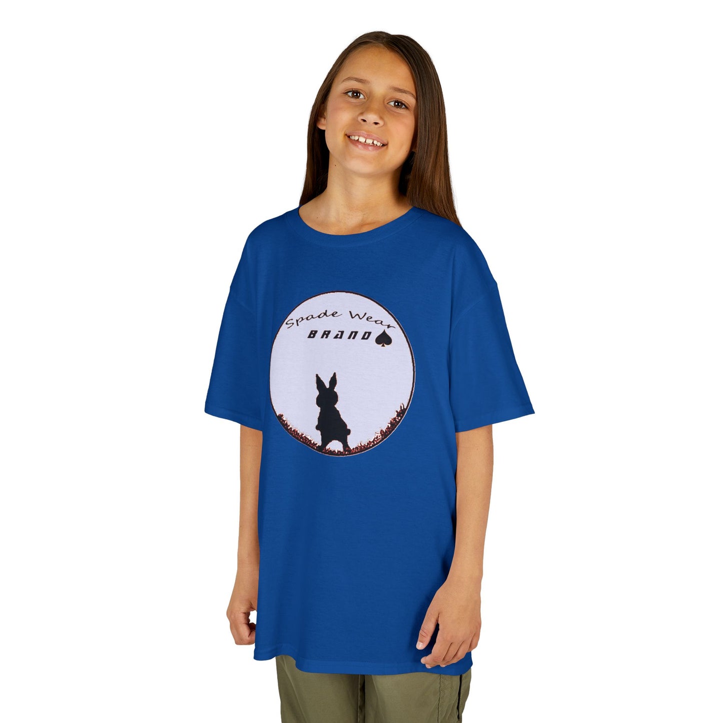 Kids Rabbit Silhouette v2 Tee for Boys and Girls...Animal Lover Gift, Spring Birthday, Kids Fashion Tee