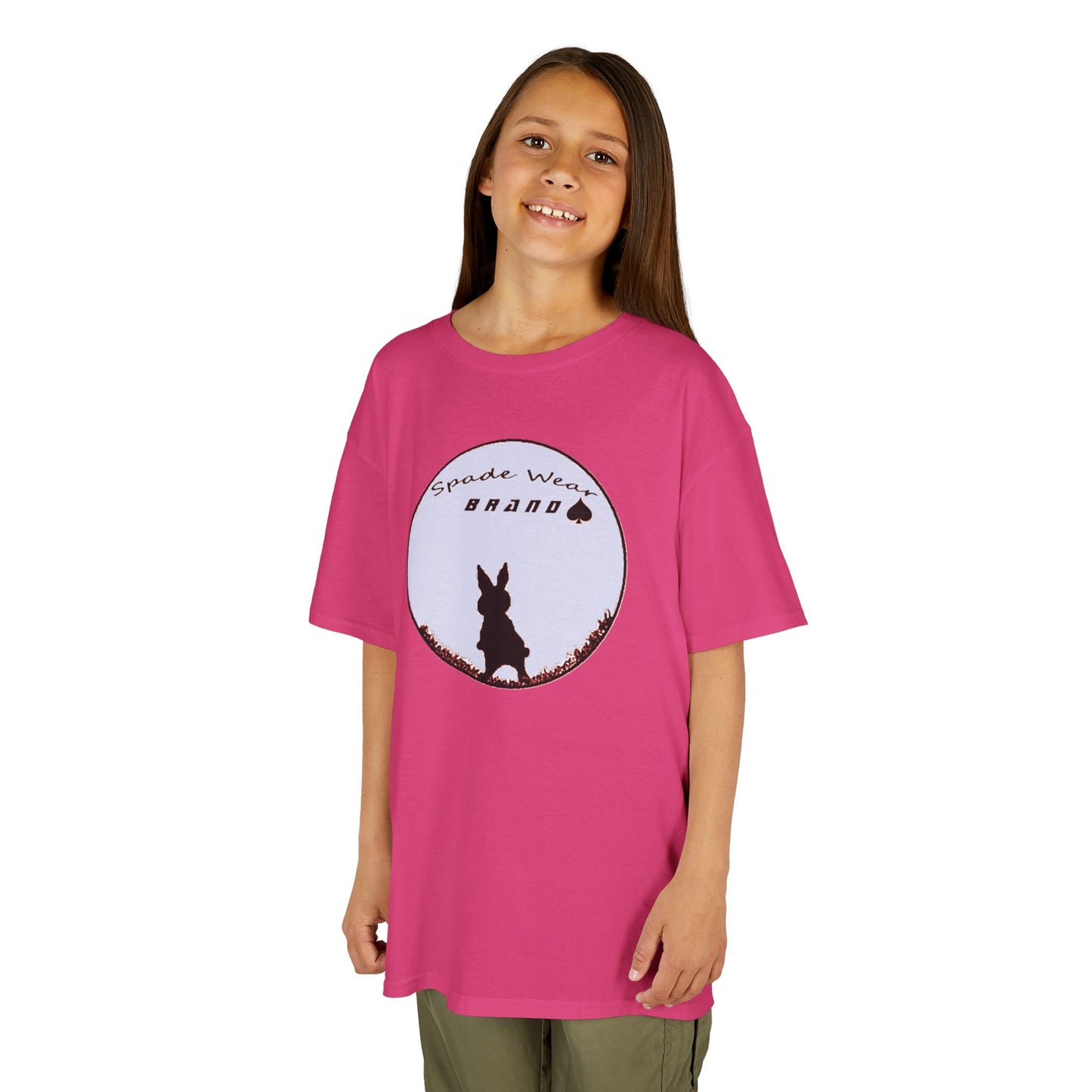 Kids Rabbit Silhouette v2 Tee for Boys and Girls...Animal Lover Gift, Spring Birthday, Kids Fashion Tee