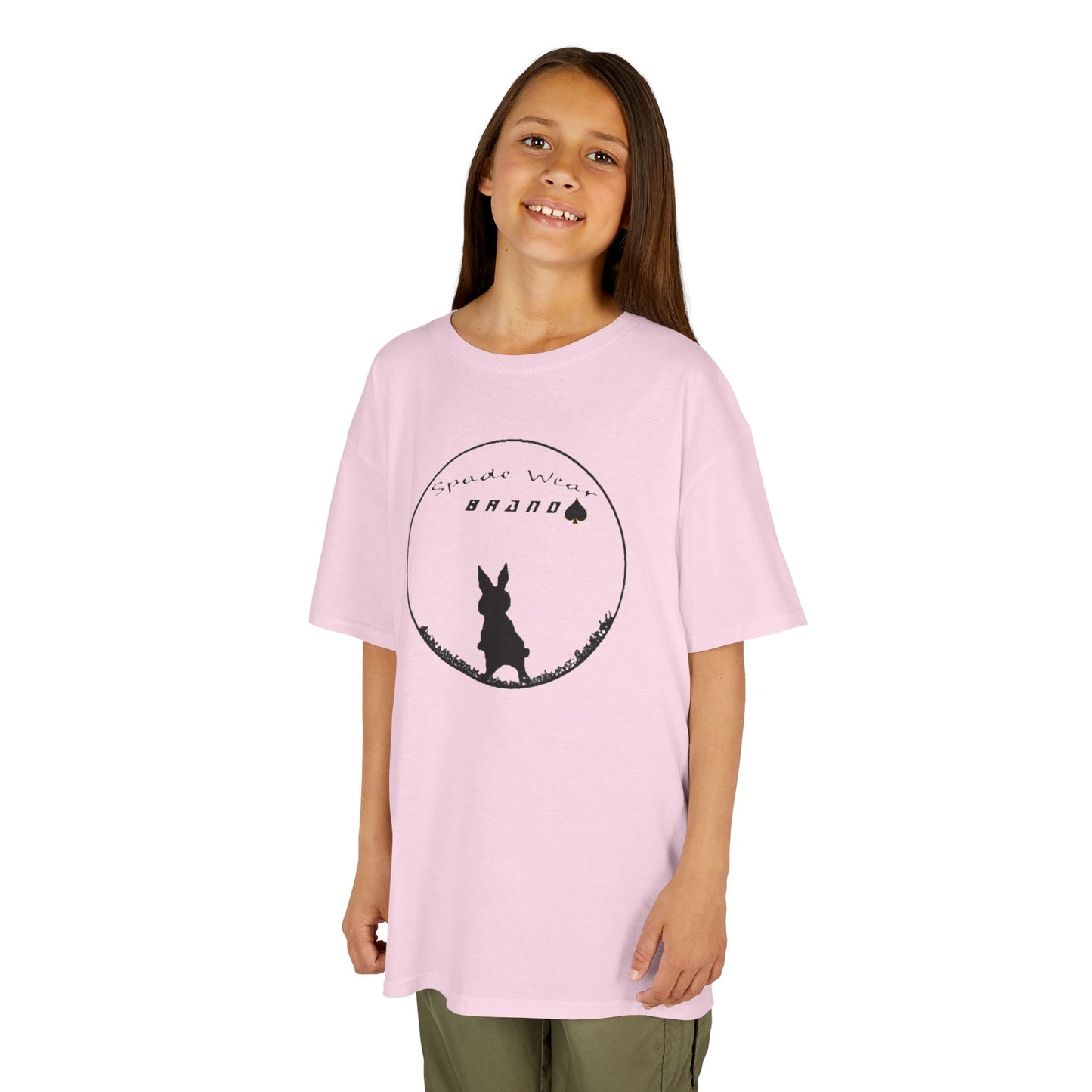 Kids Rabbit Silhouette Tee for Boys and Girls...Animal Lover Gift, Spring Birthday, Kids Fashion Tee