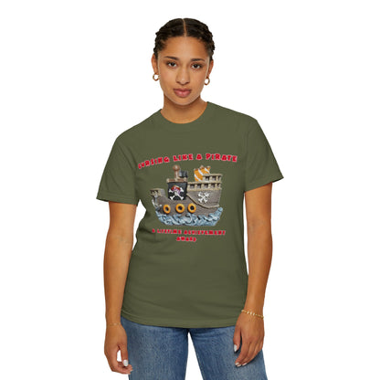 Cursing Like a Pirate Graphic T-Shirt - Unisex Garment-Dyed Tee for Nautical Fun