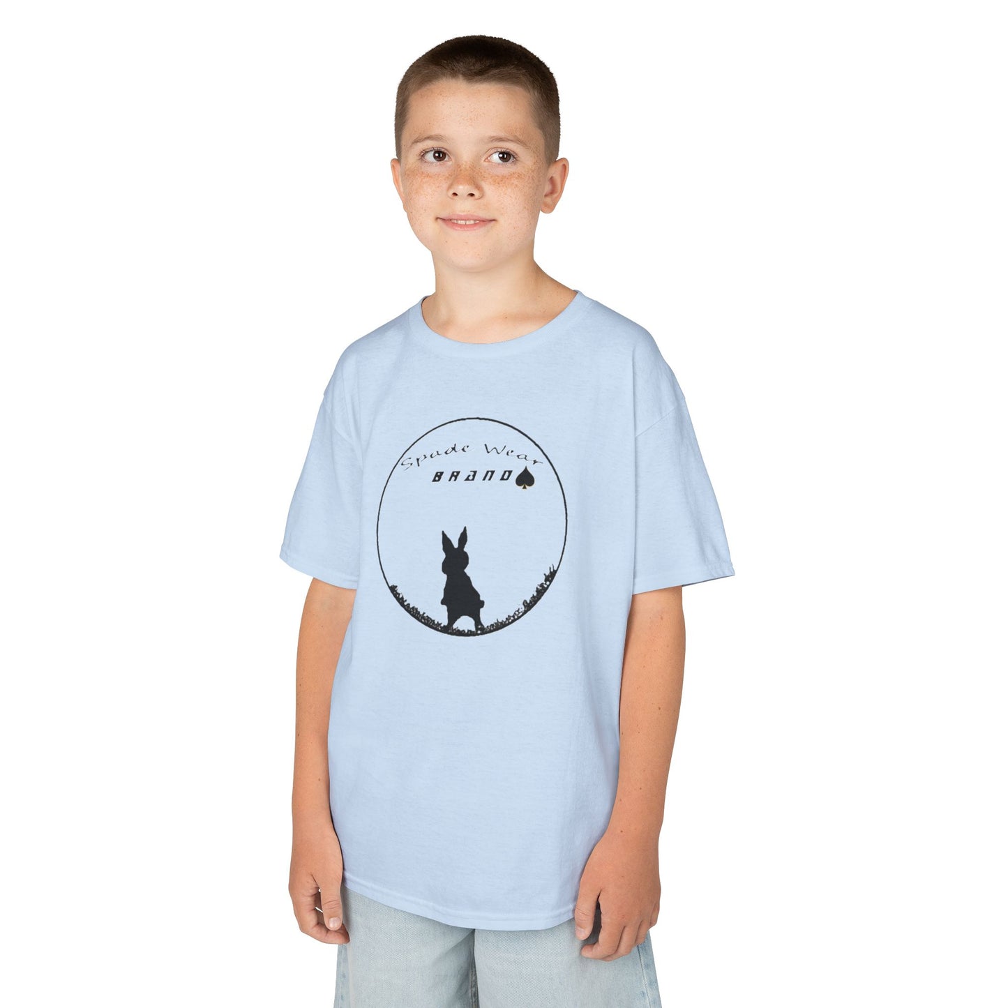 Kids Rabbit Silhouette Tee for Boys  and Girls...Animal Lover Gift, Spring Birthday, Kids Fashion Tee