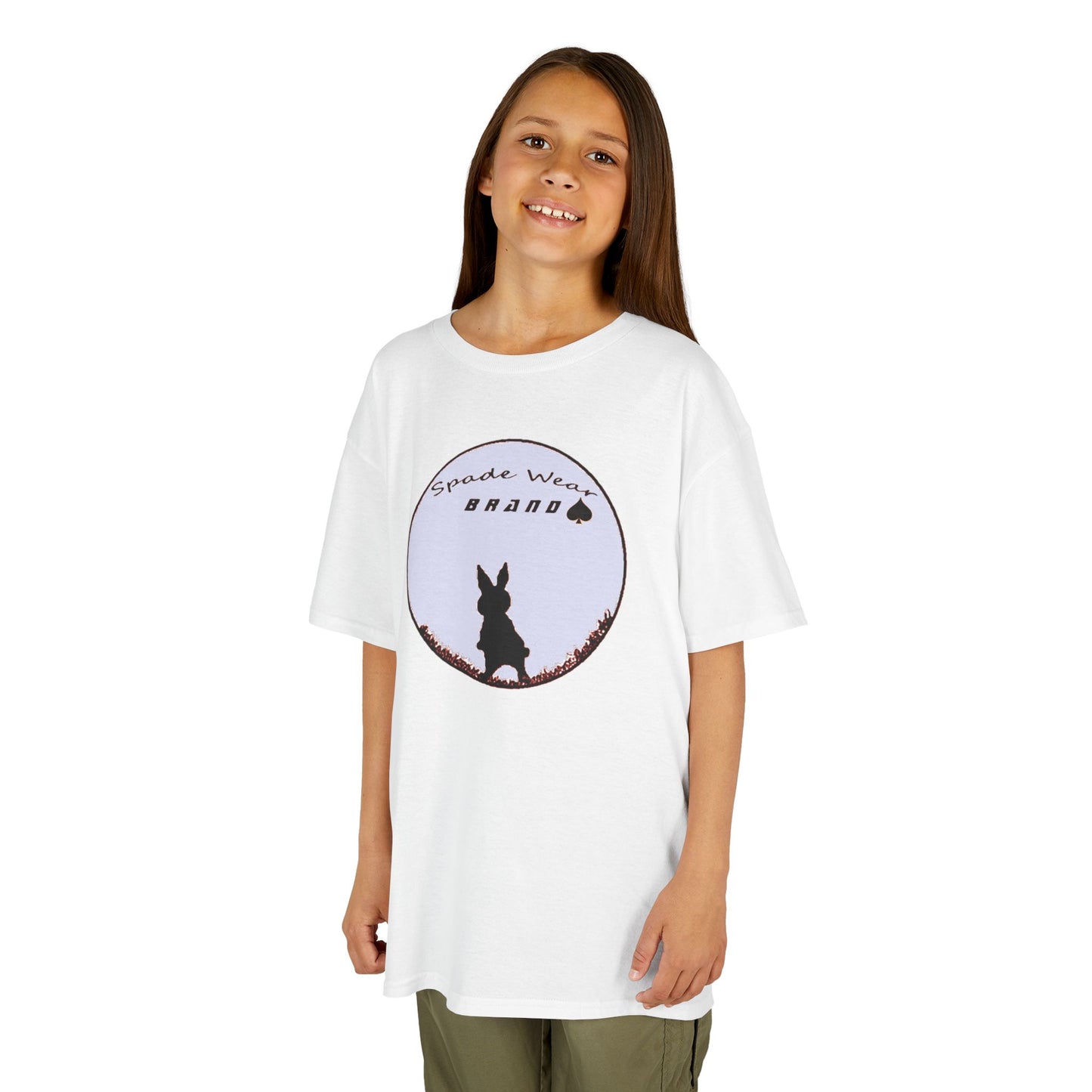 Kids Rabbit Silhouette v2 Tee for Boys and Girls...Animal Lover Gift, Spring Birthday, Kids Fashion Tee