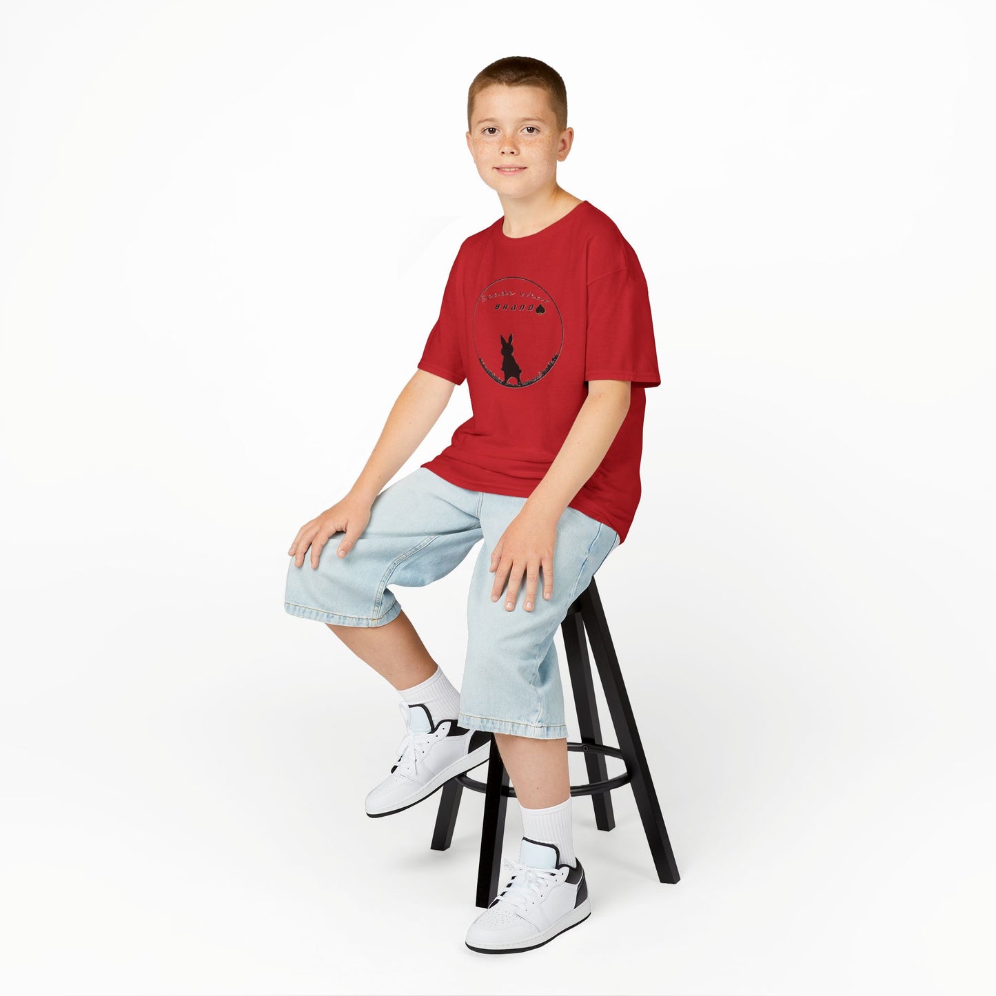 Kids Rabbit Silhouette Tee for Boys  and Girls...Animal Lover Gift, Spring Birthday, Kids Fashion Tee
