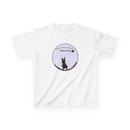 Kids Rabbit Silhouette v2 Tee for Boys and Girls...Animal Lover Gift, Spring Birthday, Kids Fashion Tee