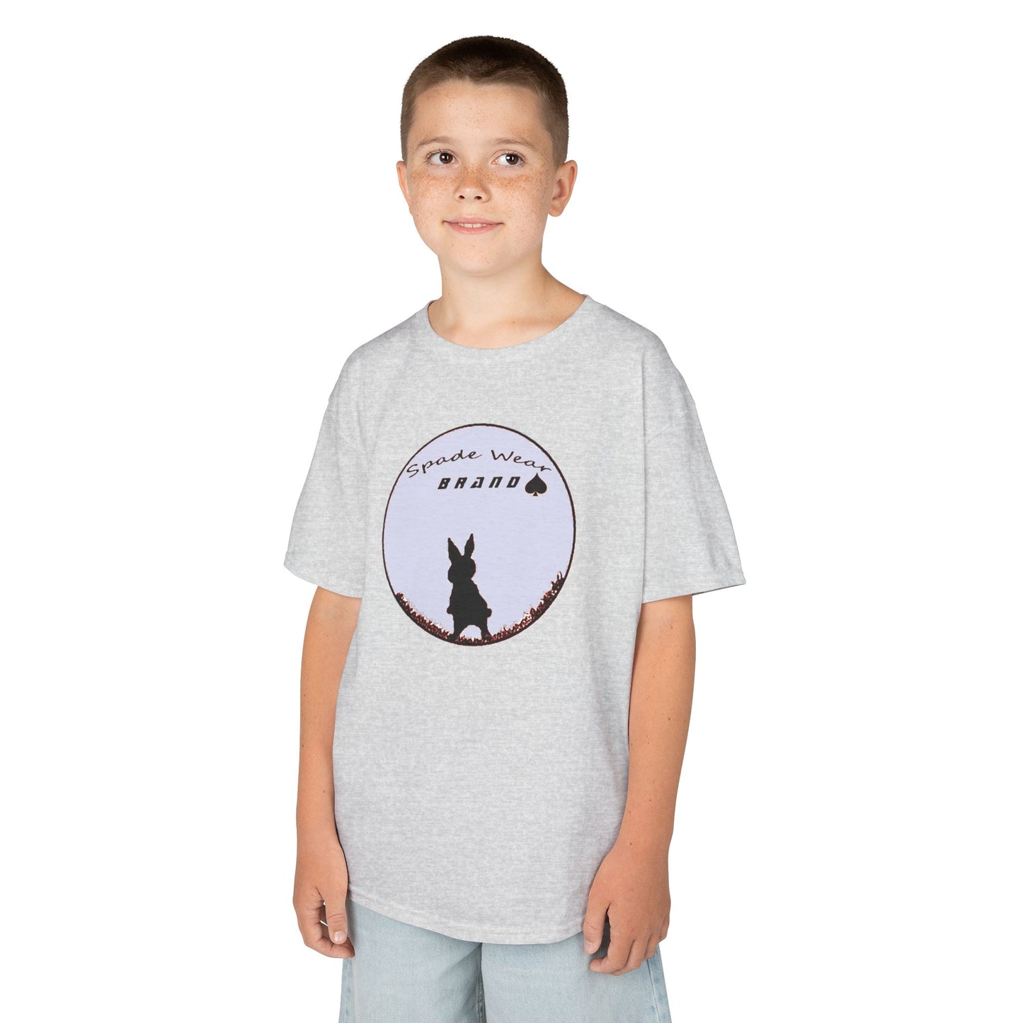 Kids Rabbit Silhouette v2 Tee for Boys and Girls...Animal Lover Gift, Spring Birthday, Kids Fashion Tee
