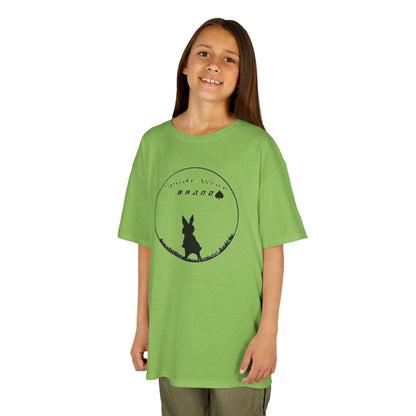 Kids Rabbit Silhouette Tee for Boys  and Girls...Animal Lover Gift, Spring Birthday, Kids Fashion Tee