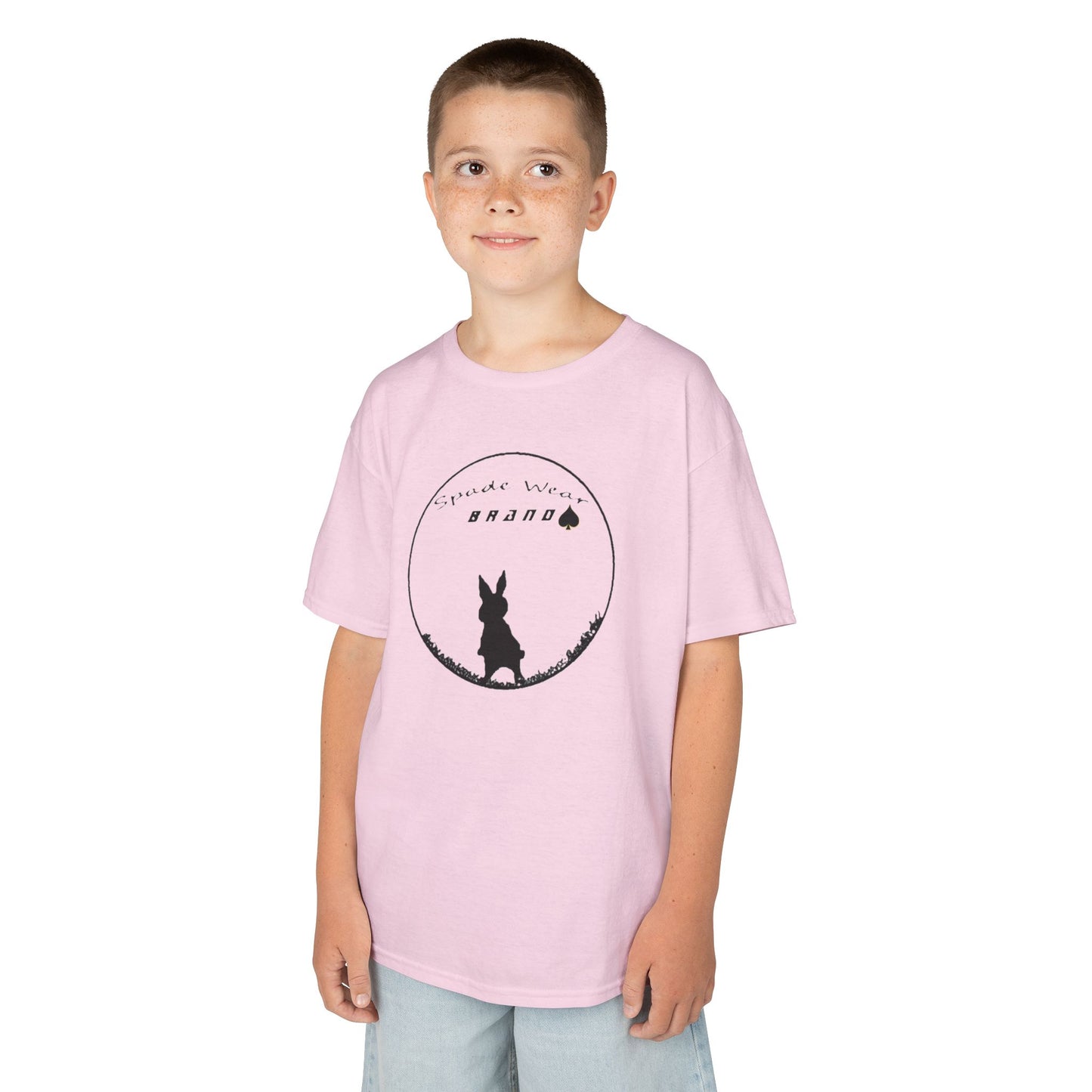 Kids Rabbit Silhouette Tee for Boys  and Girls...Animal Lover Gift, Spring Birthday, Kids Fashion Tee