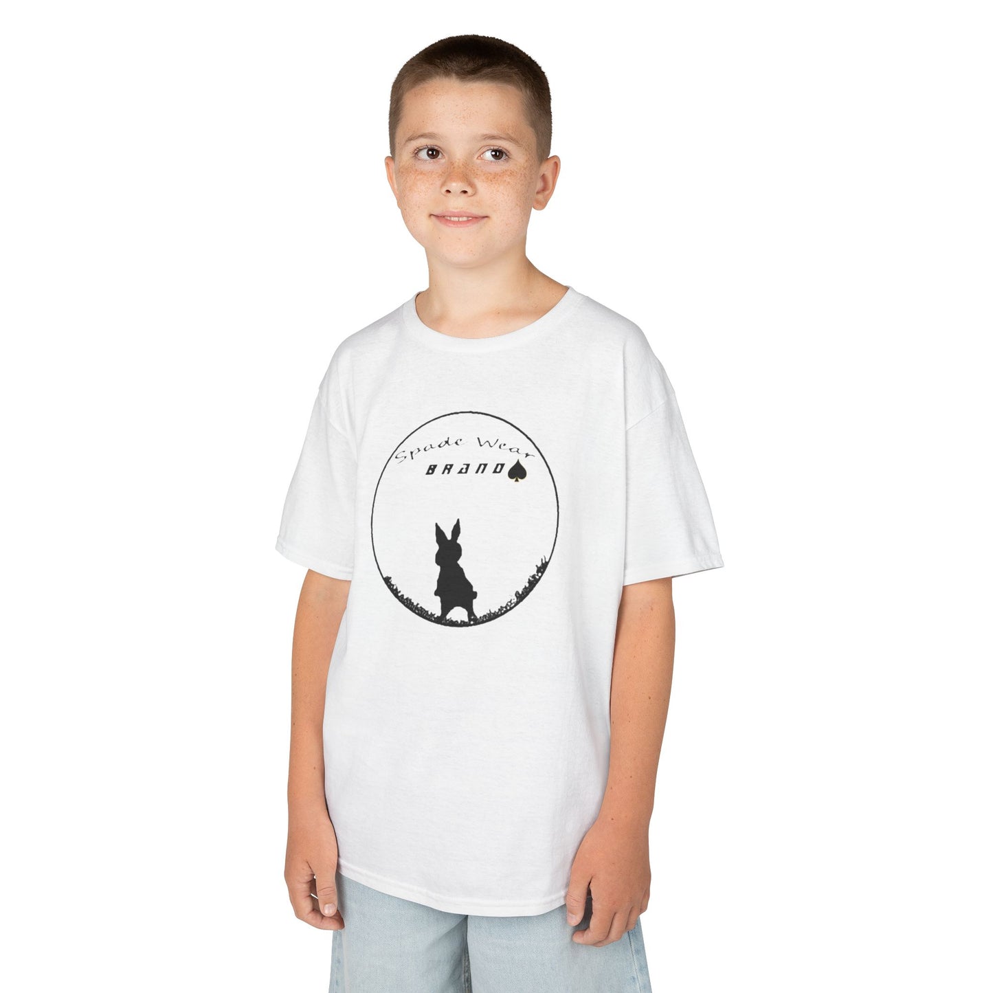 Kids Rabbit Silhouette Tee for Boys  and Girls...Animal Lover Gift, Spring Birthday, Kids Fashion Tee