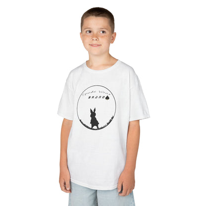 Kids Rabbit Silhouette Tee for Boys  and Girls...Animal Lover Gift, Spring Birthday, Kids Fashion Tee