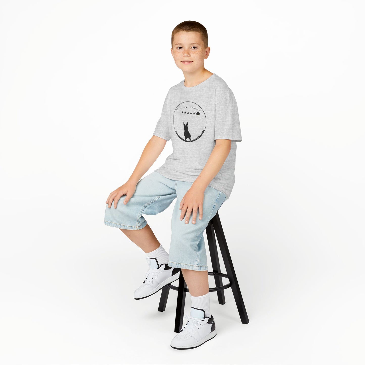 Kids Rabbit Silhouette Tee for Boys  and Girls...Animal Lover Gift, Spring Birthday, Kids Fashion Tee