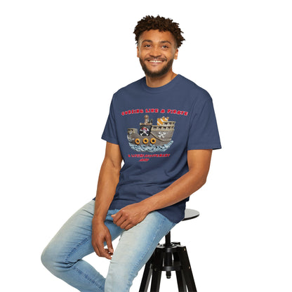 Cursing Like a Pirate Graphic T-Shirt - Unisex Garment-Dyed Tee for Nautical Fun