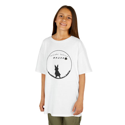 Kids Rabbit Silhouette Tee for Boys  and Girls...Animal Lover Gift, Spring Birthday, Kids Fashion Tee